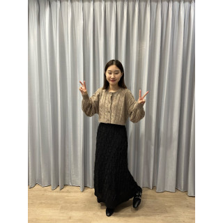 🇯🇵短版麻花針織上衣/藍&摩卡