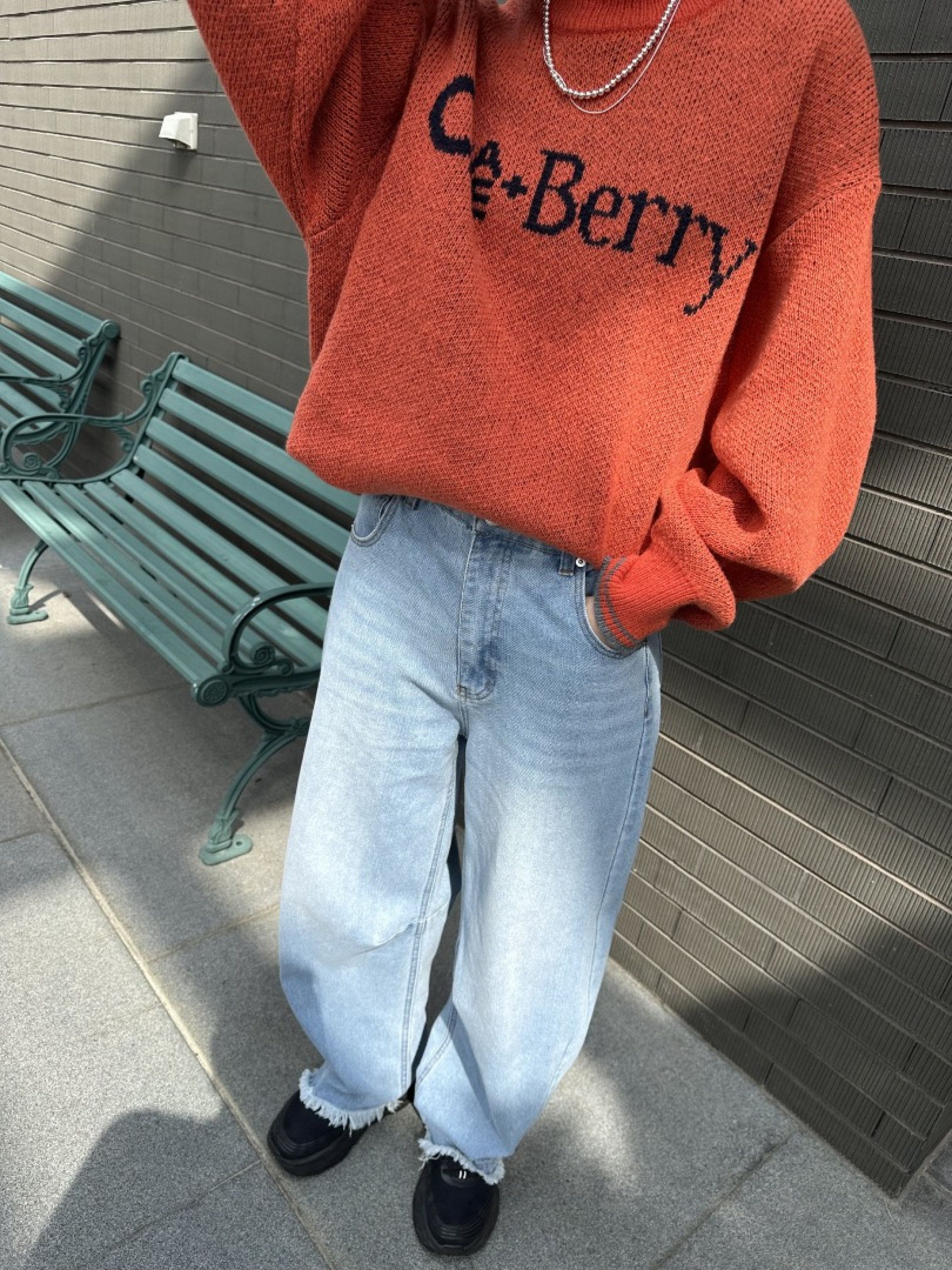 🇯🇵版型超讚下擺鬚邊牛仔褲/藍M&炭灰M