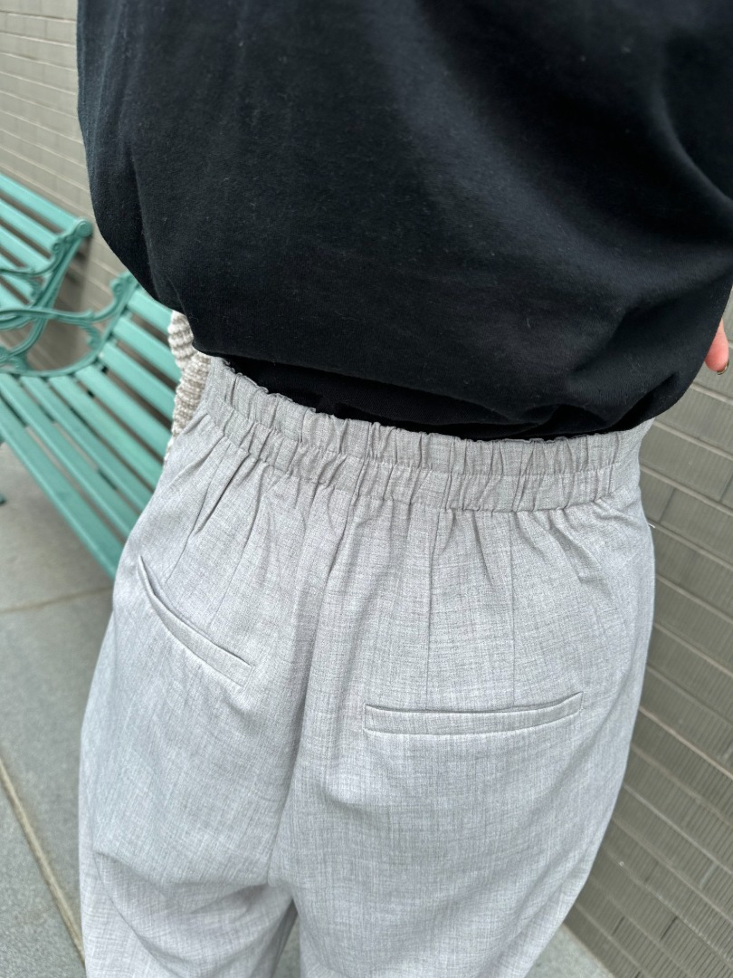 🇯🇵大人感打褶暗釦西裝褲/淺灰S-M