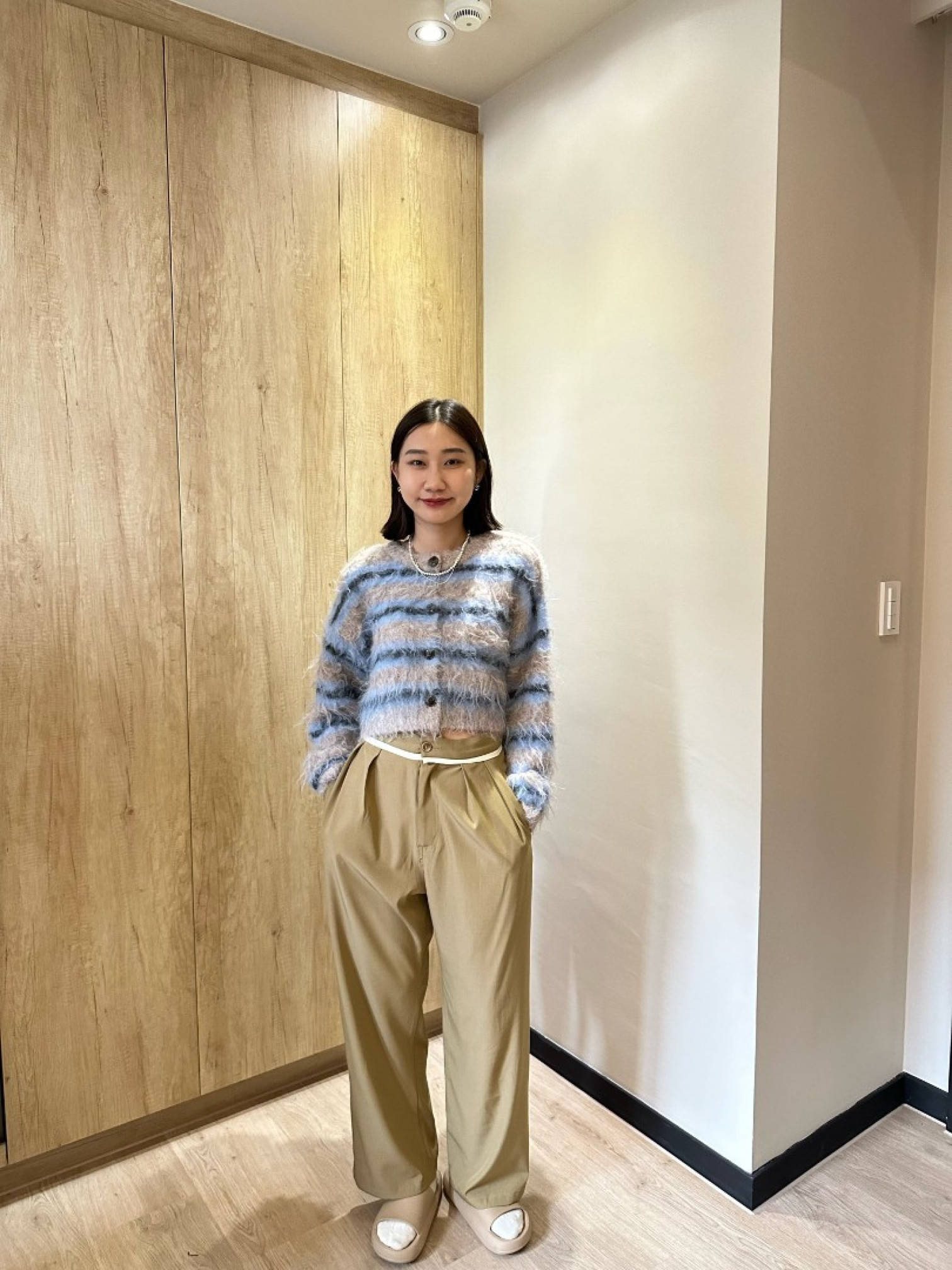 🇯🇵馬海毛短版條紋針織衫