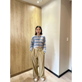 🇯🇵馬海毛短版條紋針織衫