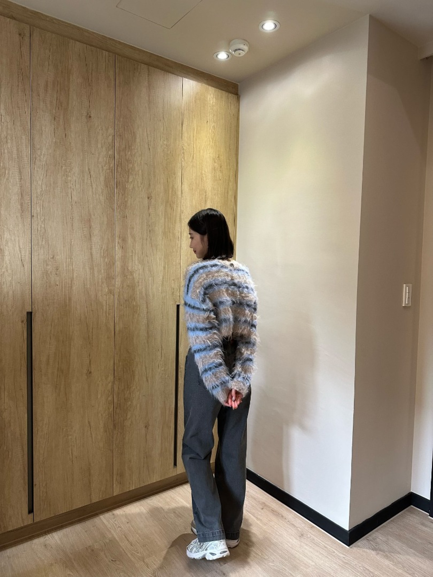 🇯🇵馬海毛短版條紋針織衫