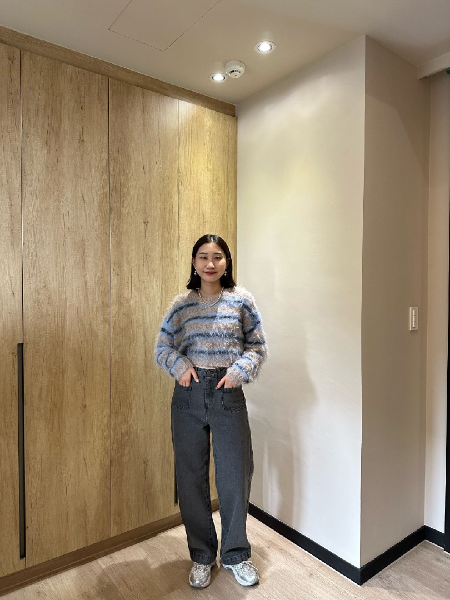 🇯🇵馬海毛短版條紋針織衫