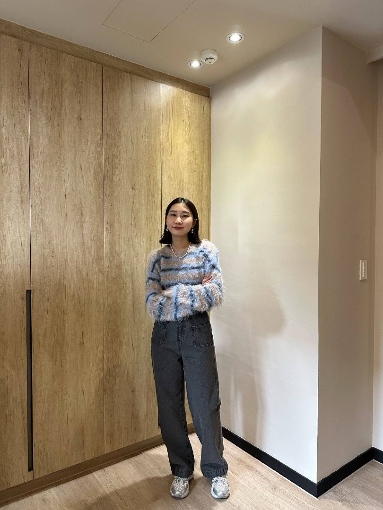 🇯🇵馬海毛短版條紋針織衫