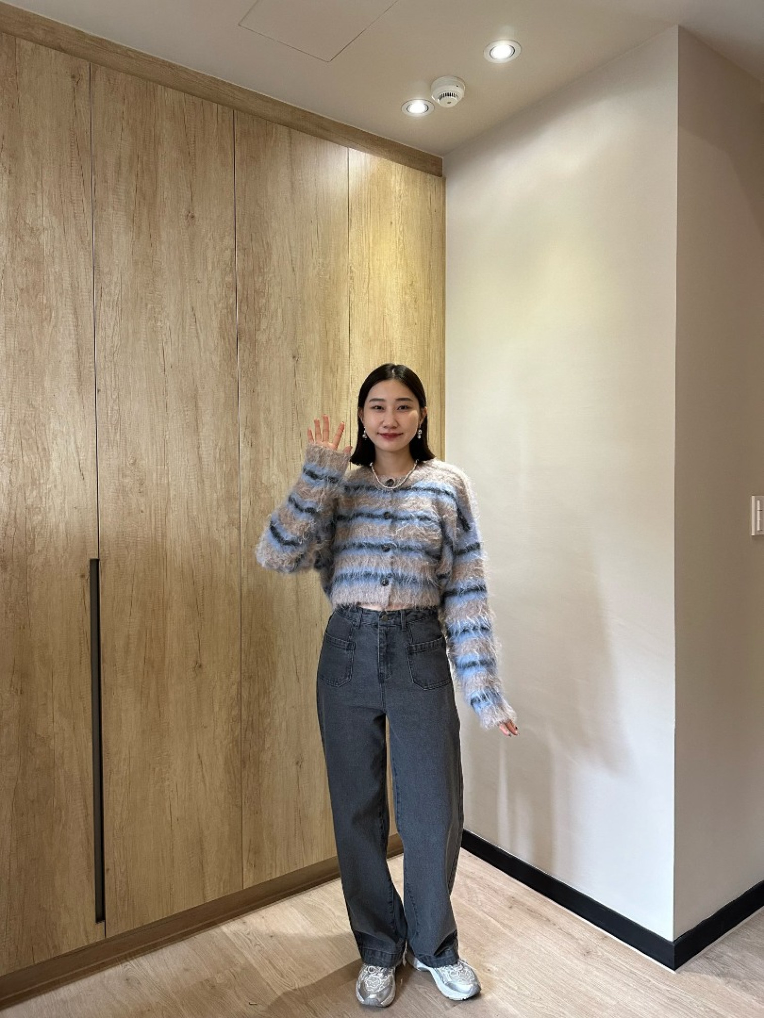 🇯🇵馬海毛短版條紋針織衫