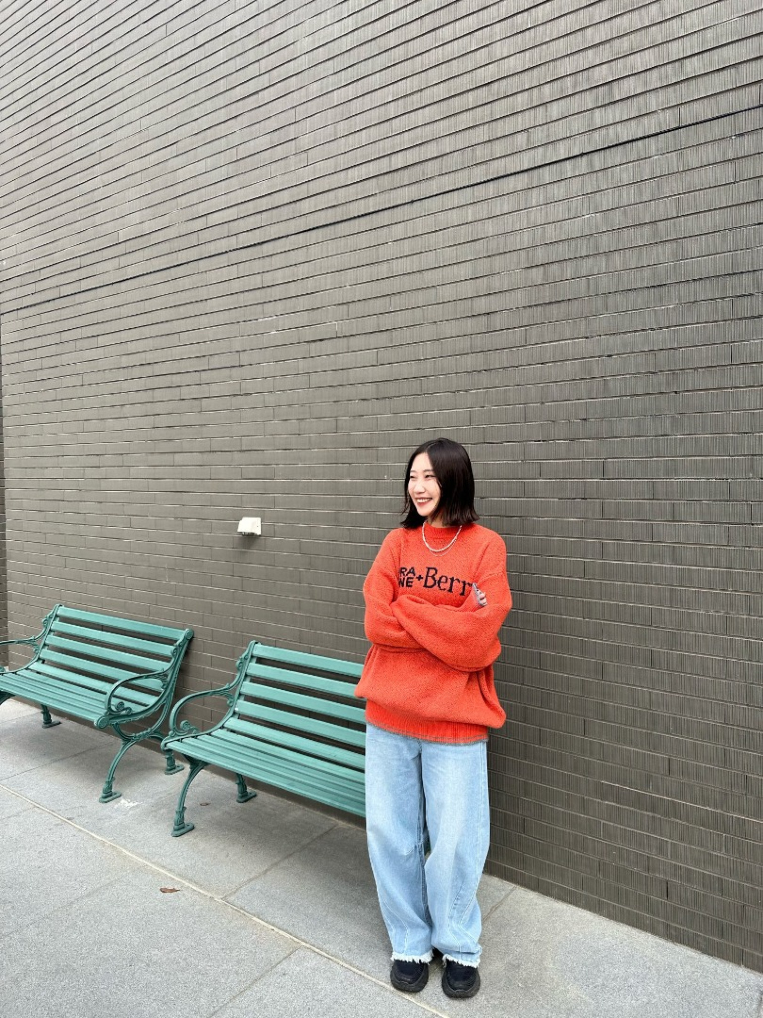 🇯🇵CRANE+Berry撞色針織衫/橘