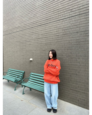 🇯🇵CRANE+Berry撞色針織衫/橘