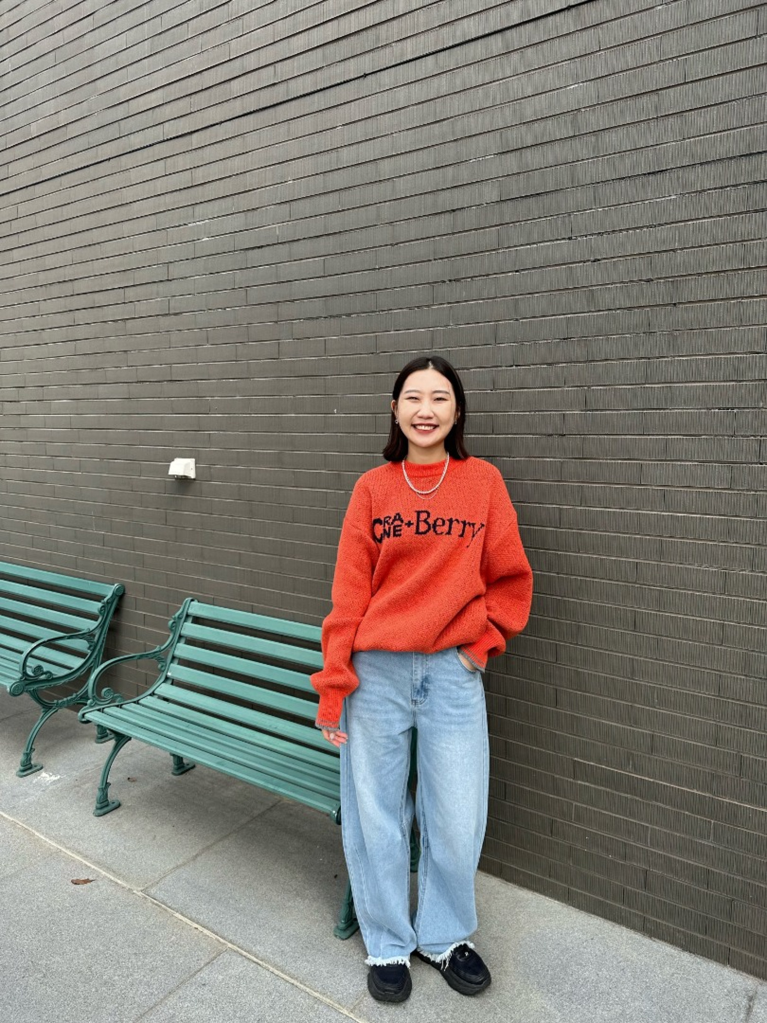 🇯🇵CRANE+Berry撞色針織衫/橘