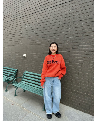 🇯🇵CRANE+Berry撞色針織衫/橘