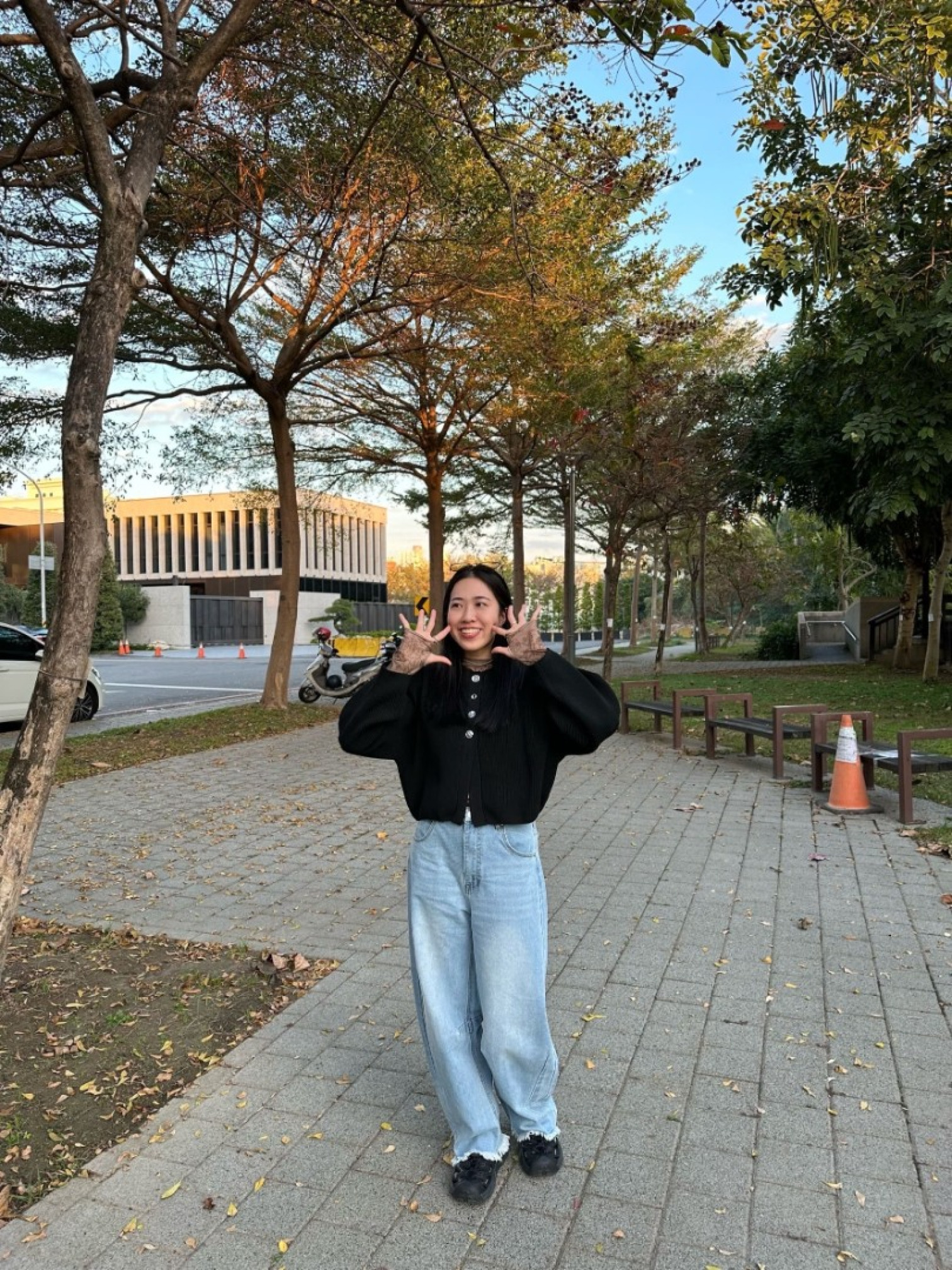 🇯🇵版型超讚下擺鬚邊牛仔褲/藍M&炭灰M