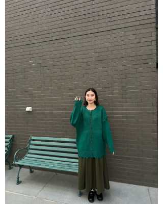 🇯🇵SIX WAY破壞感針織衫/綠