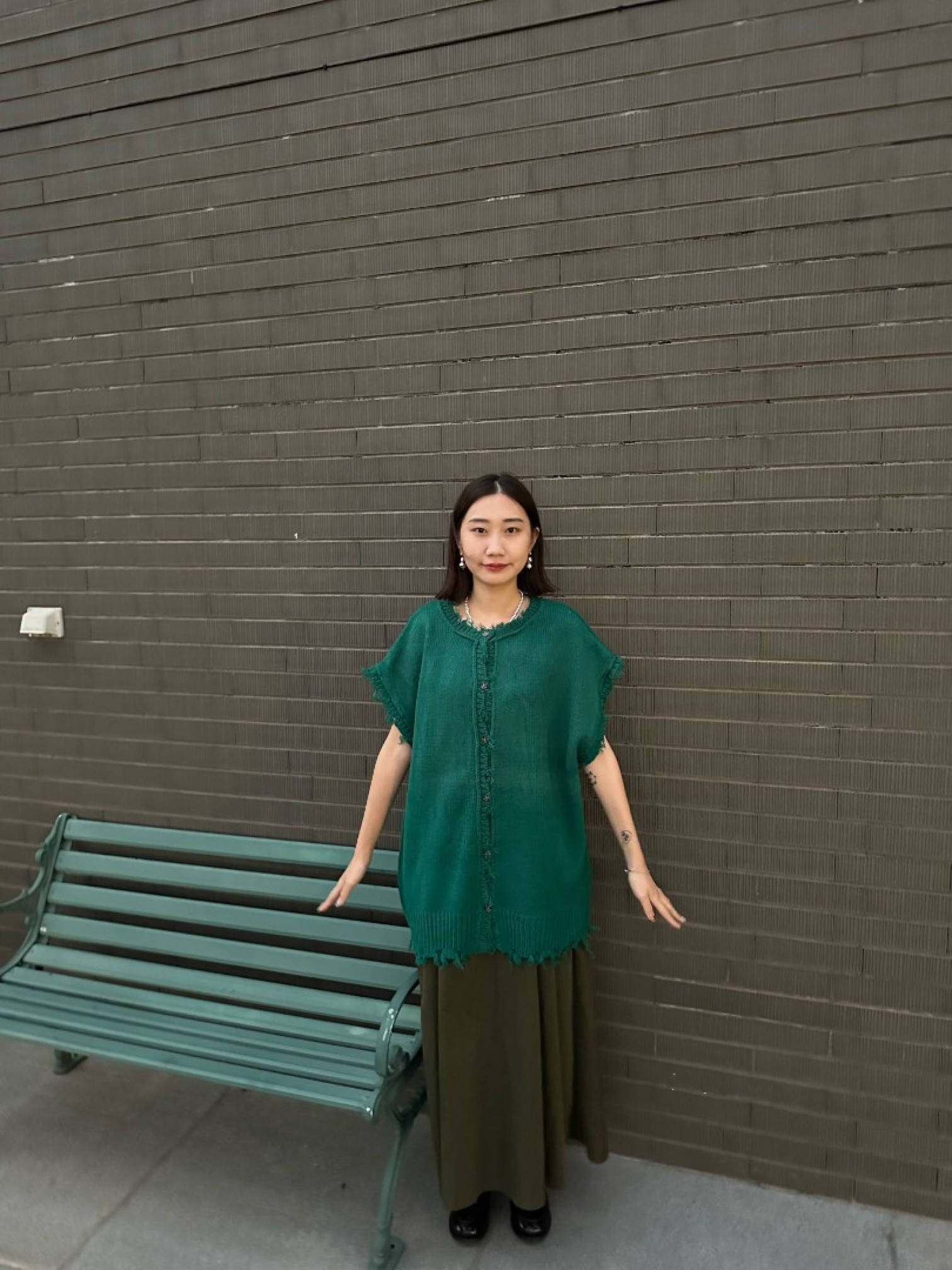 🇯🇵SIX WAY破壞感針織衫/綠