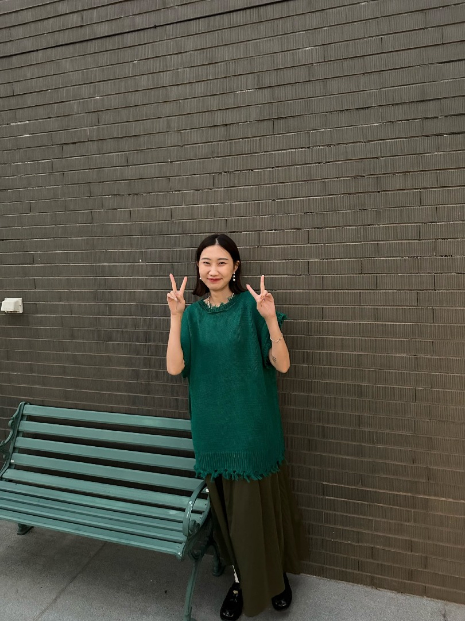 🇯🇵SIX WAY破壞感針織衫/綠