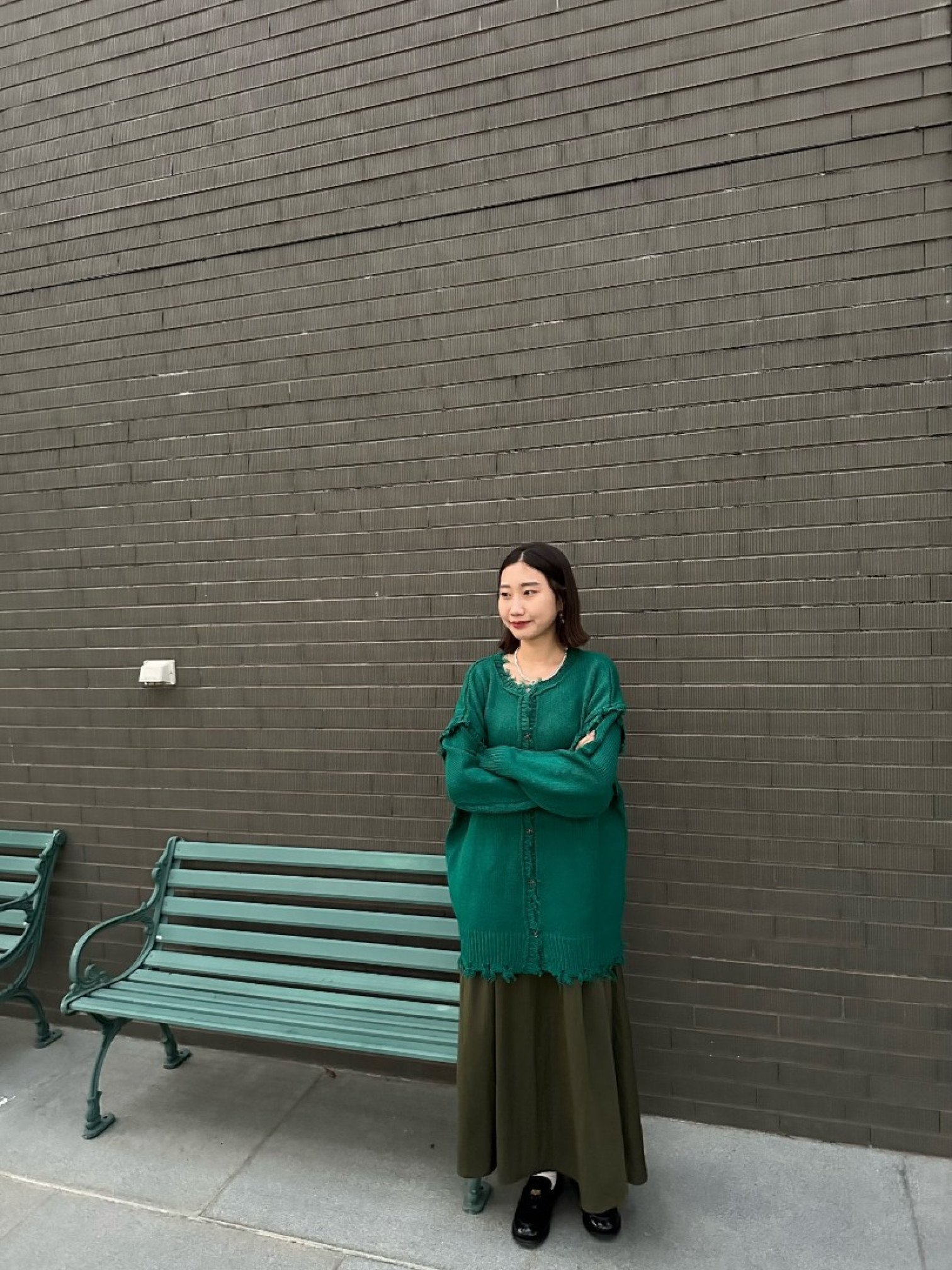 🇯🇵SIX WAY破壞感針織衫/綠