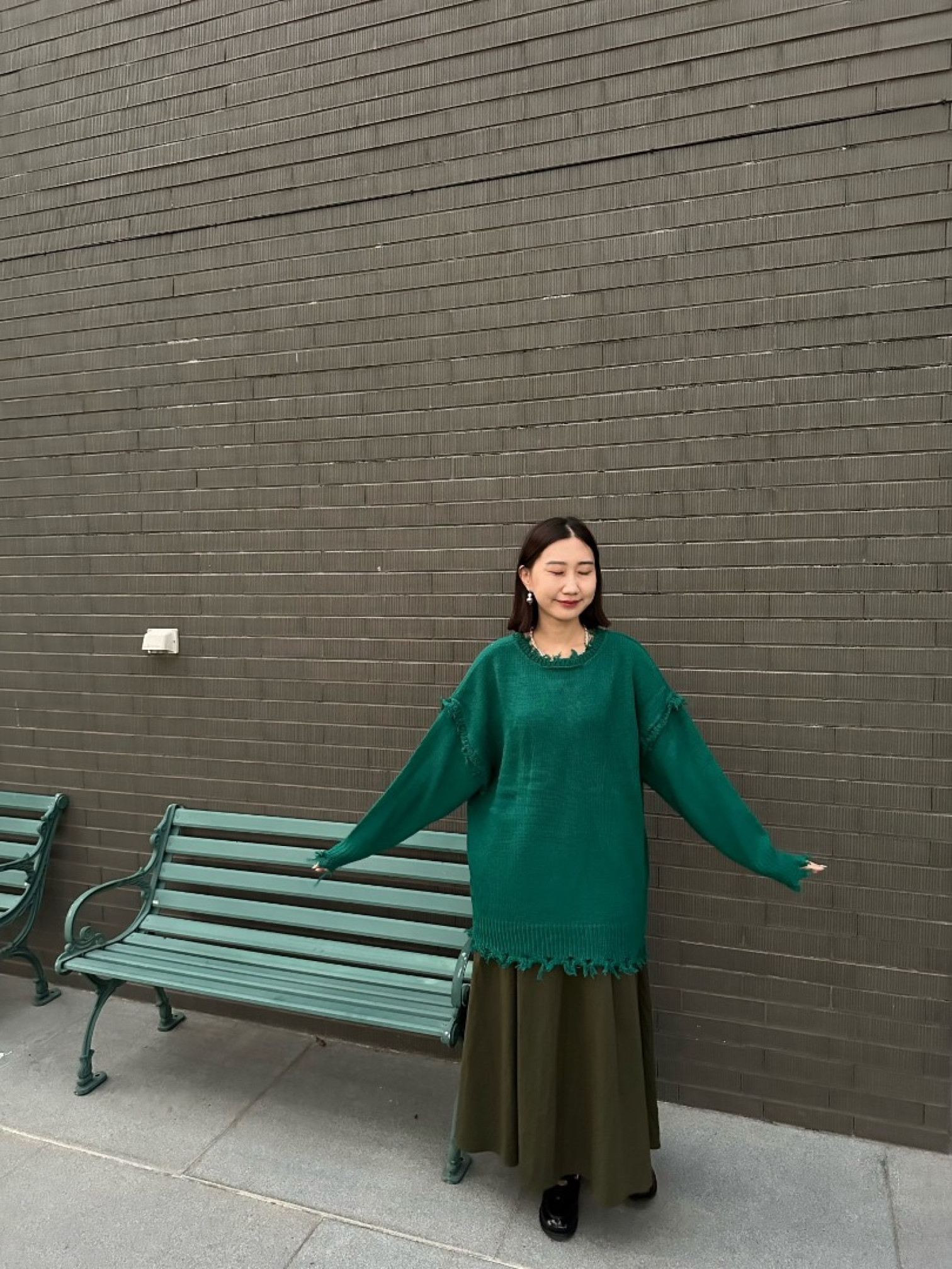 🇯🇵SIX WAY破壞感針織衫/綠