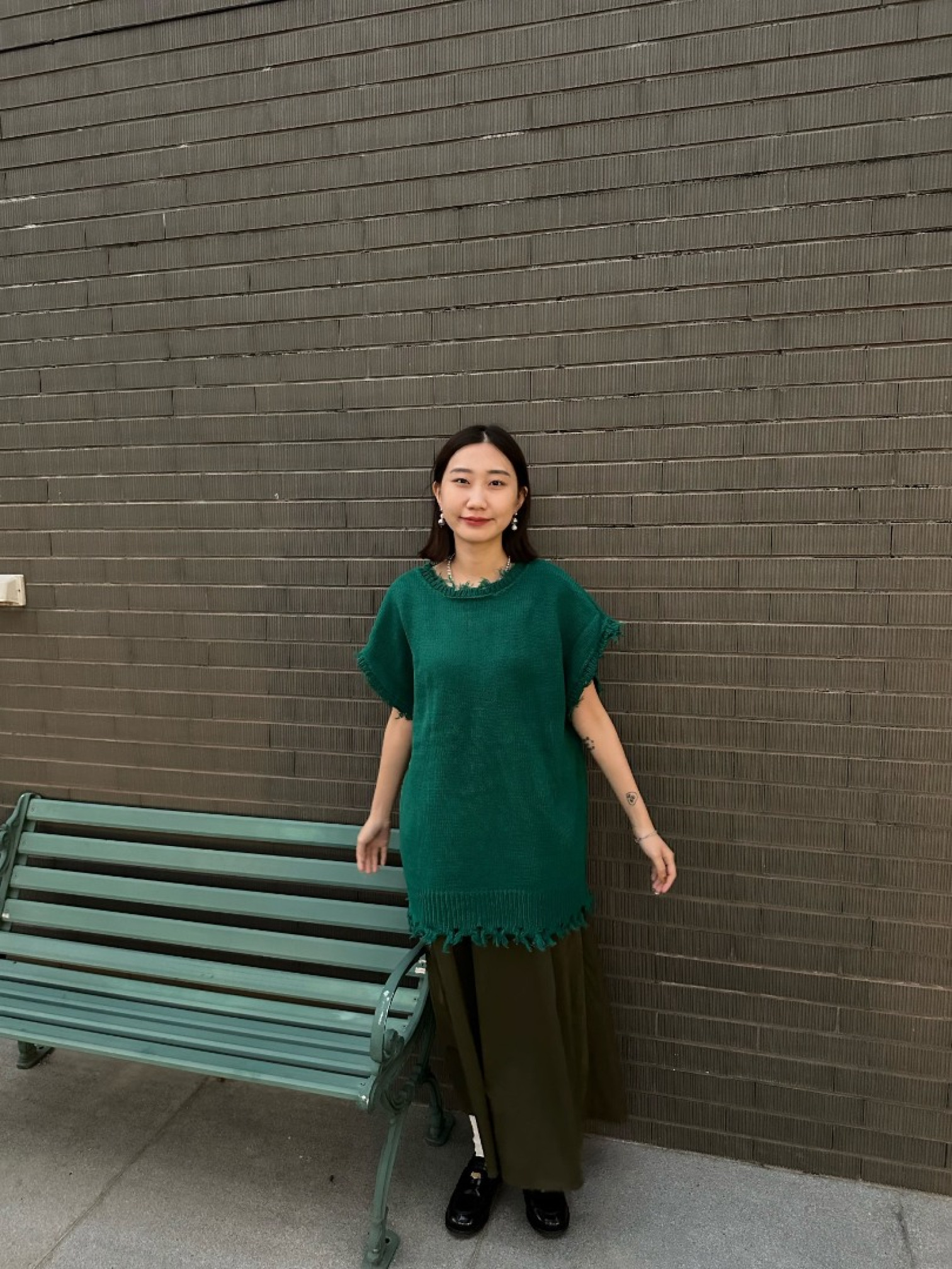 🇯🇵SIX WAY破壞感針織衫/綠