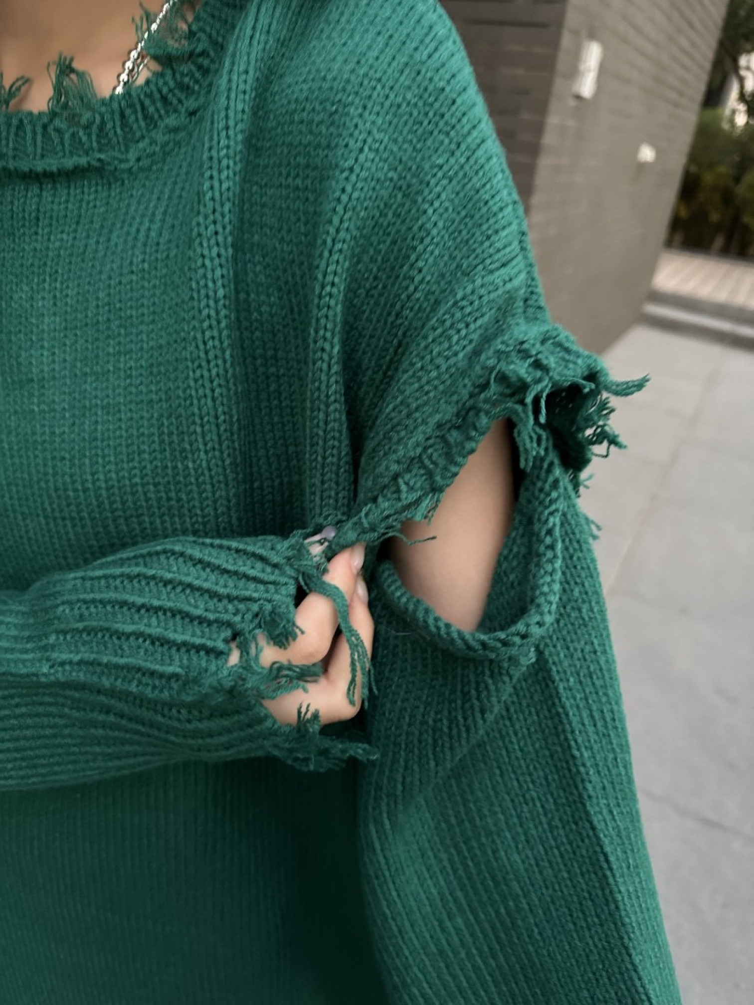 🇯🇵SIX WAY破壞感針織衫/綠