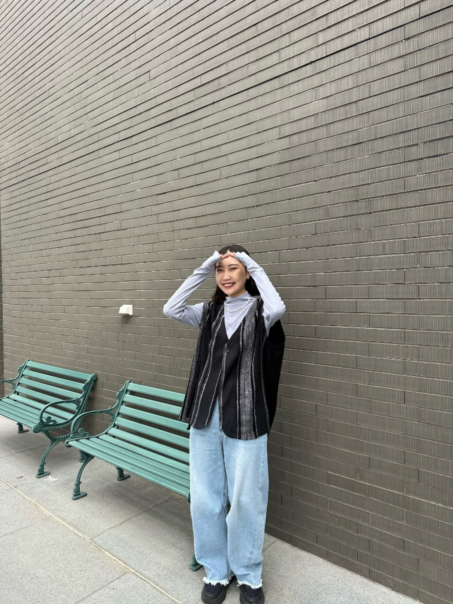 🇯🇵版型超讚下擺鬚邊牛仔褲/藍M&炭灰M