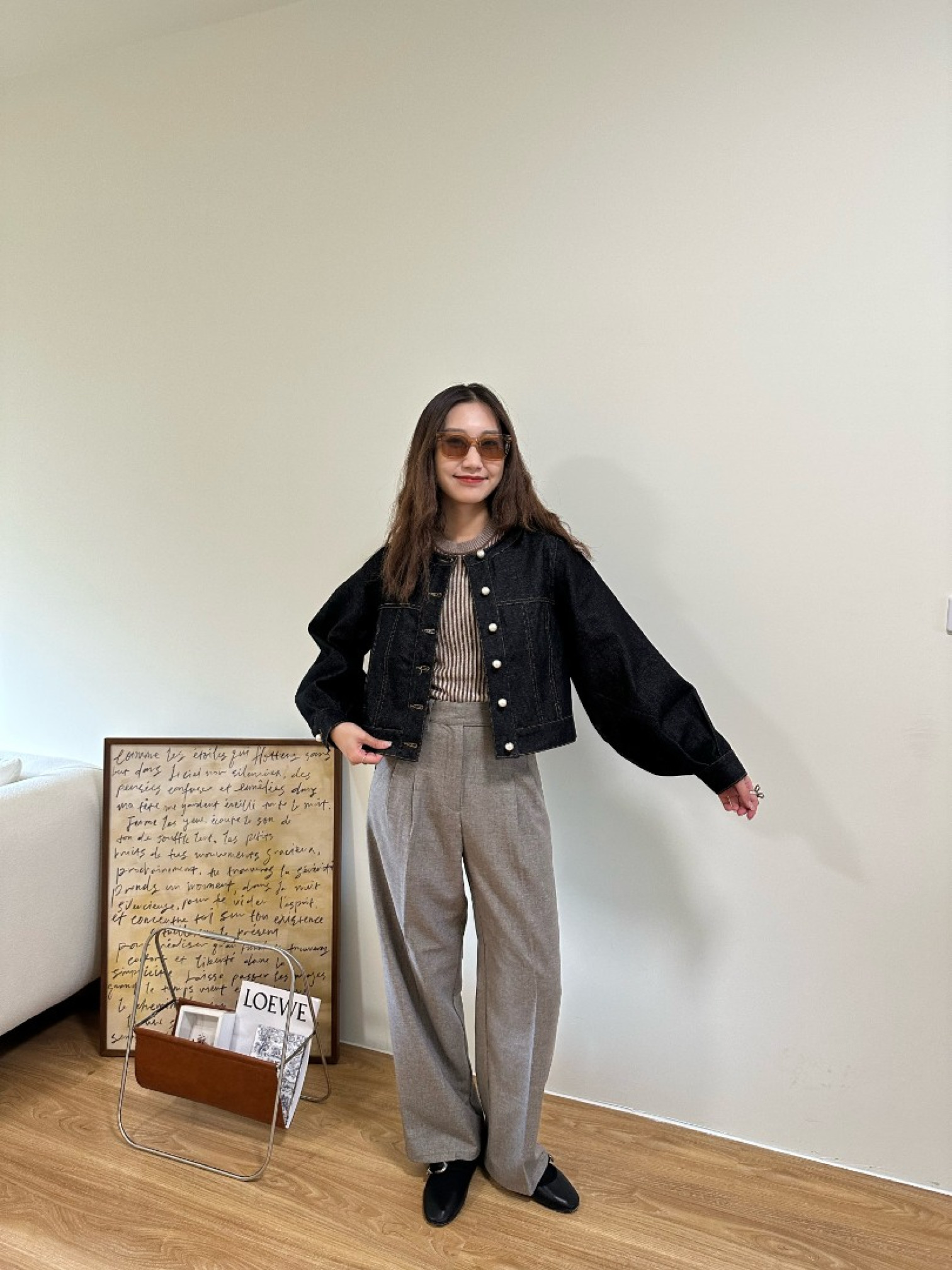 🇯🇵珍珠釦公主袖牛仔外套