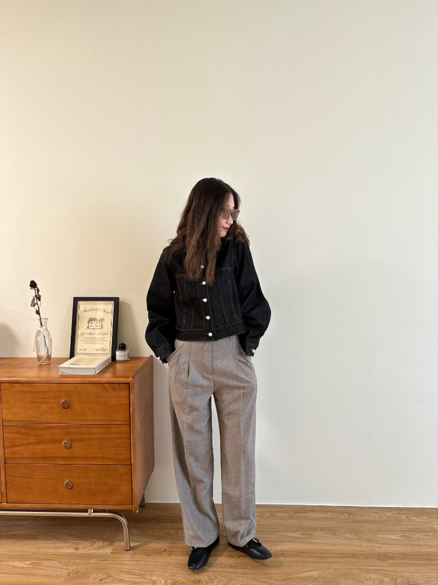 🇯🇵珍珠釦公主袖牛仔外套