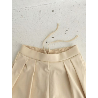 🇯🇵舒適抓褶落地棉寬褲/米