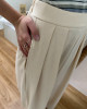 🇯🇵舒適抓褶落地棉寬褲/米
