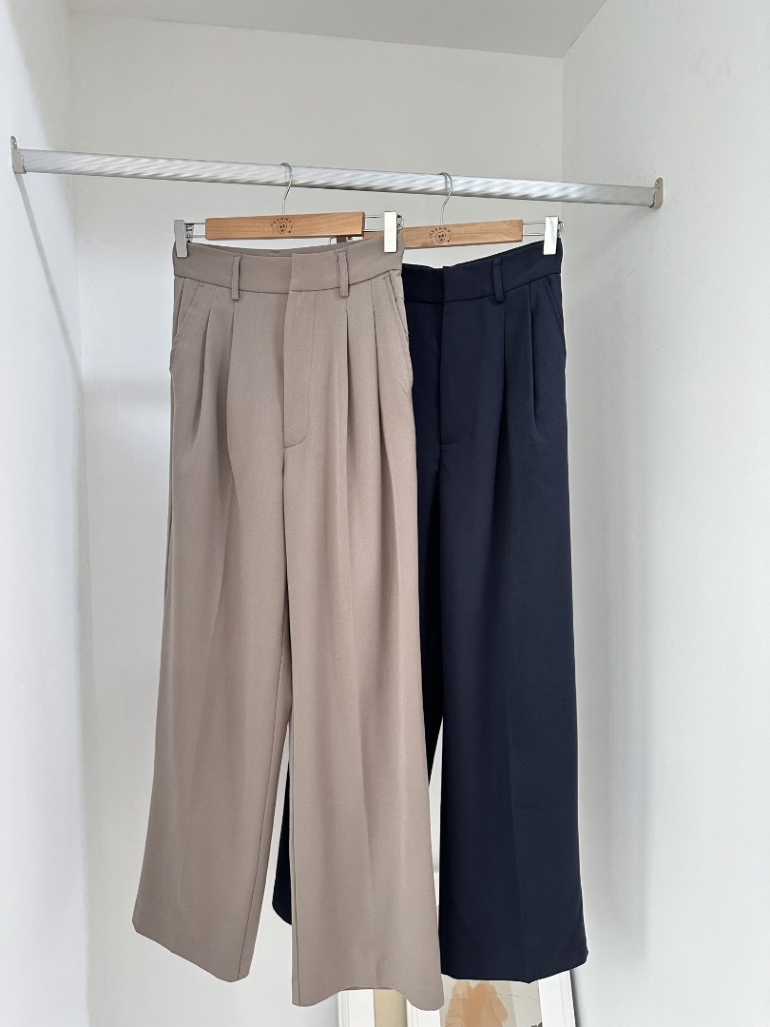 🇯🇵經典暗釦西裝褲/可可M&深藍M