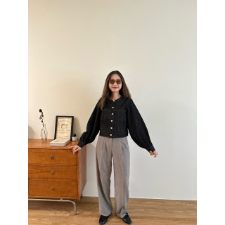 🇯🇵珍珠釦公主袖牛仔外套