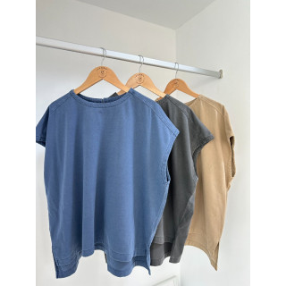 🇯🇵復古水洗簡約短T/藍