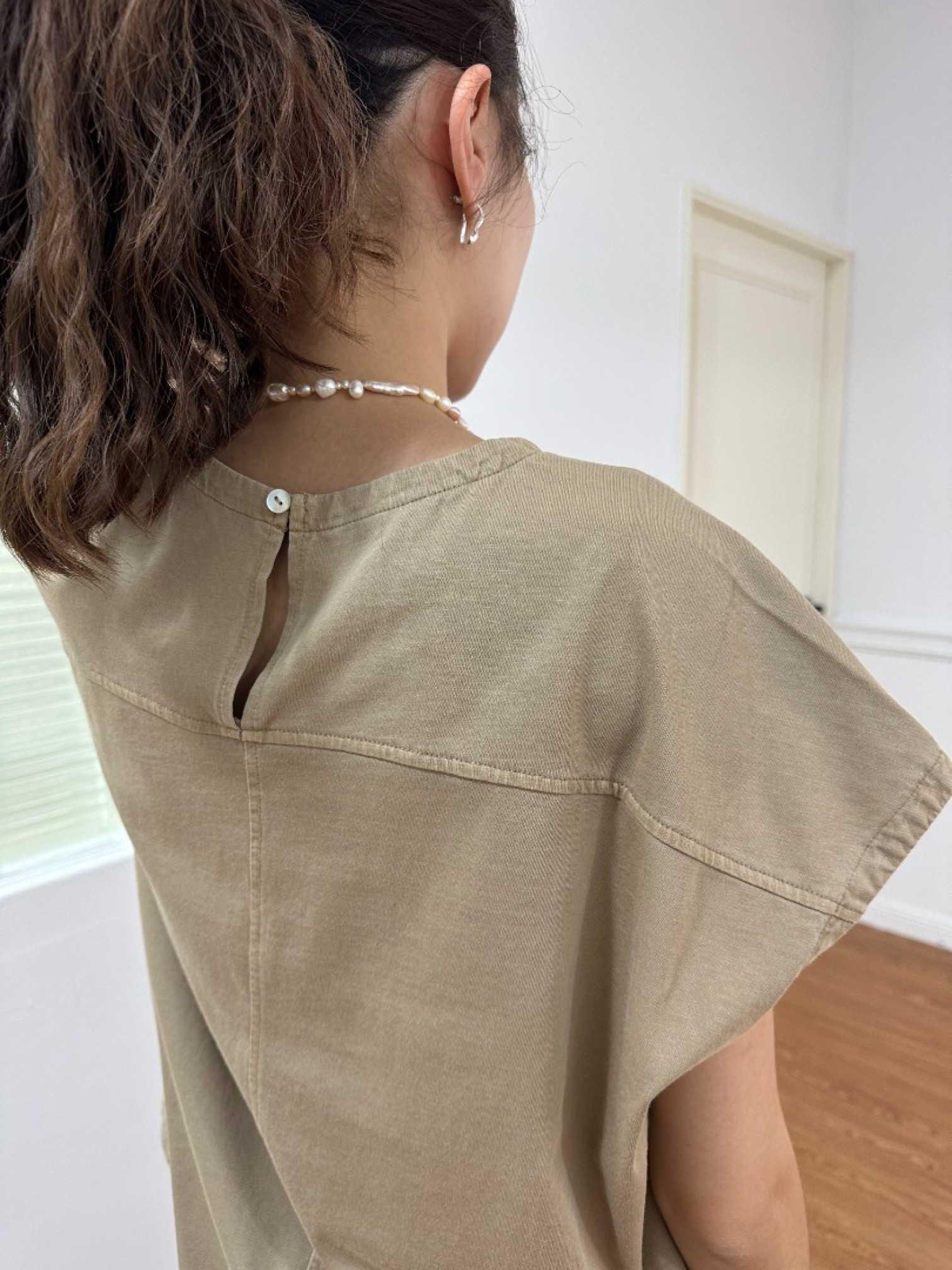 🇯🇵復古水洗簡約短T/藍