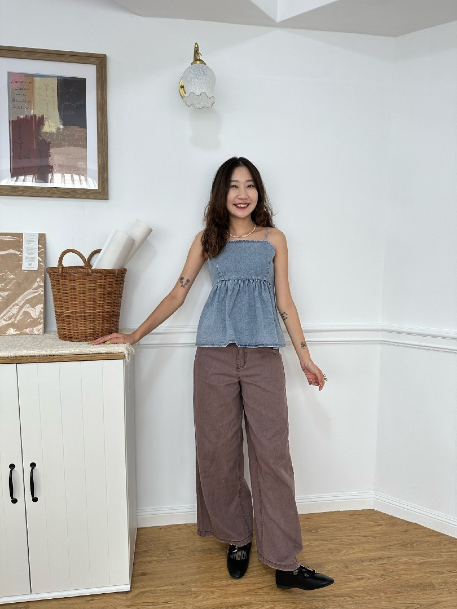 🇯🇵有夠Q!!!牛仔背心/淺藍