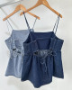 🇯🇵有夠Q!!!牛仔背心/淺藍
