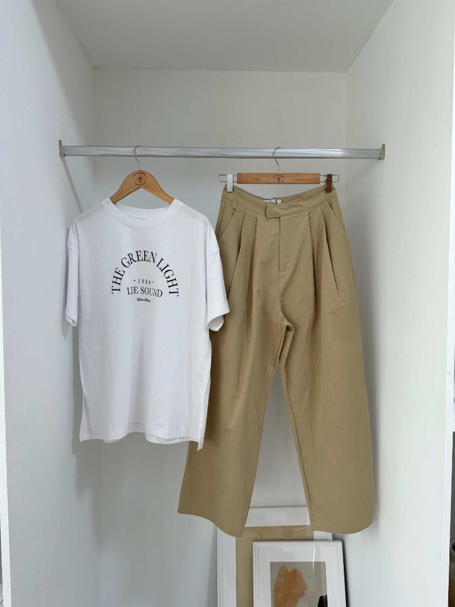 🇯🇵森林系女孩卡其寬褲/S