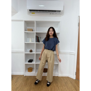 🇯🇵森林系女孩卡其寬褲/S