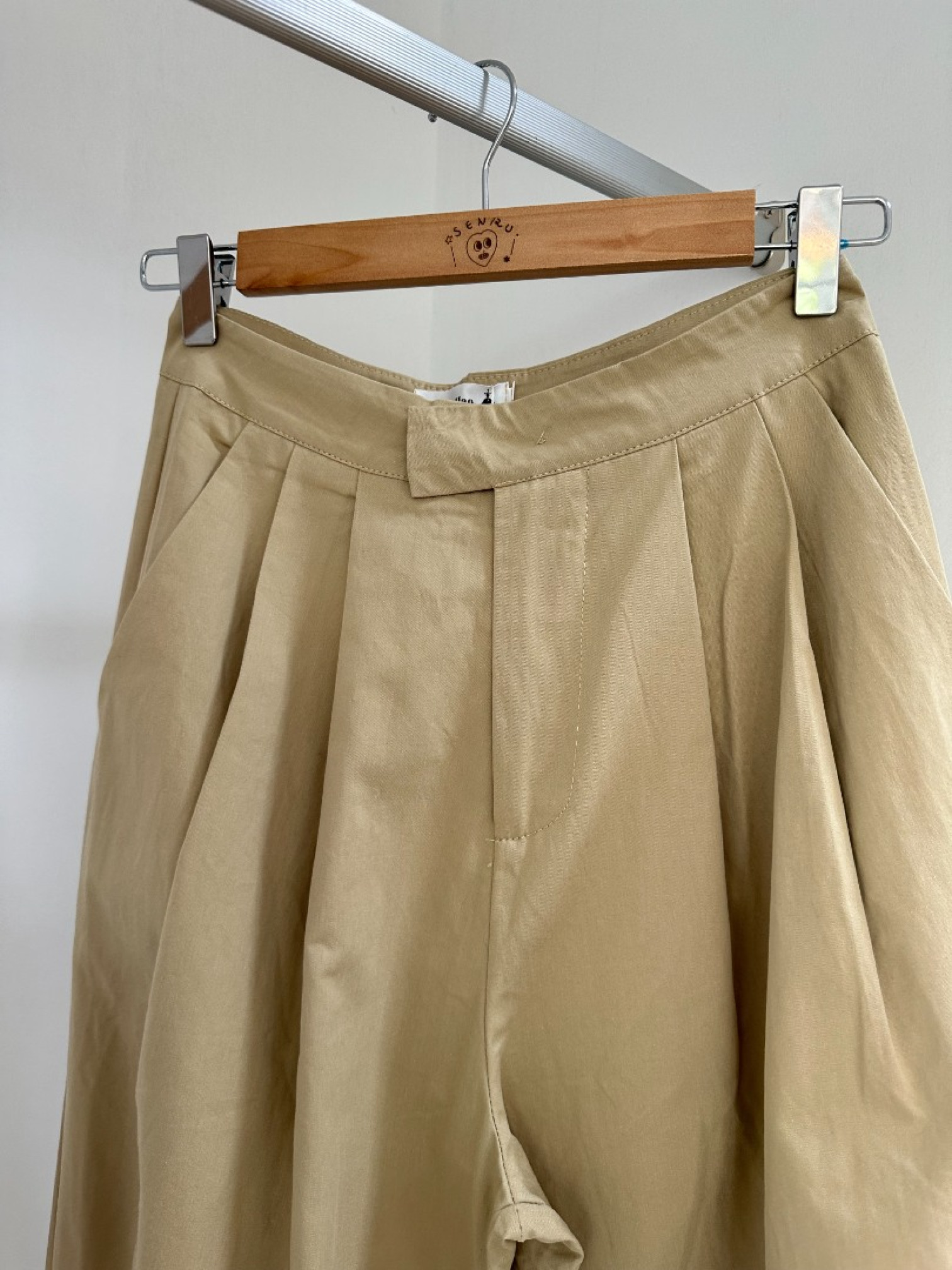 🇯🇵森林系女孩卡其寬褲/S