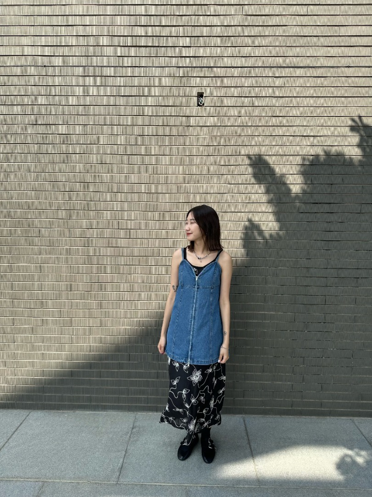 🇯🇵雙拉鍊牛仔馬甲/淺藍