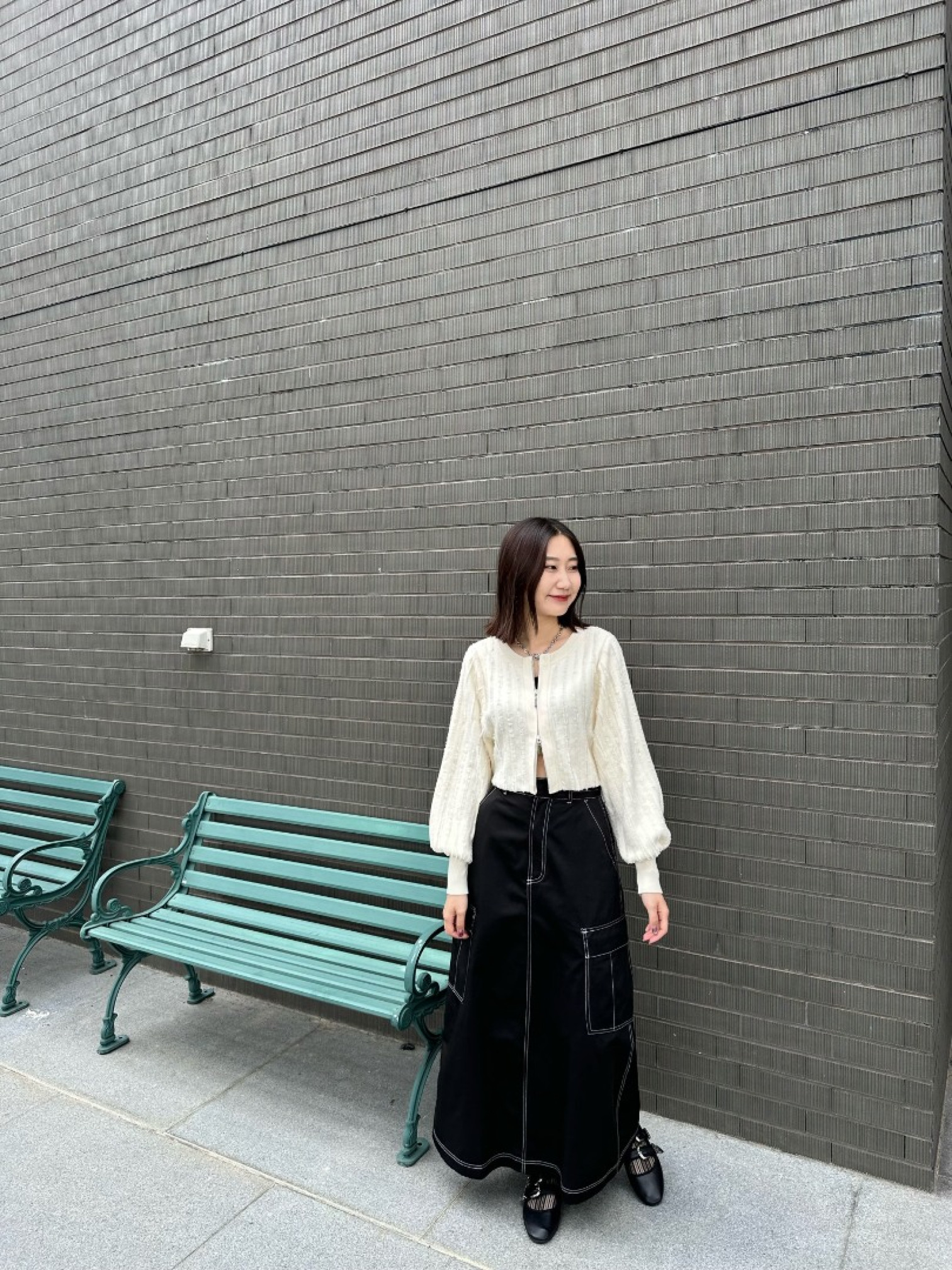 🇯🇵工裝感縫線半身裙/三色M-L