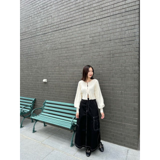 🇯🇵工裝感縫線半身裙/三色M-L