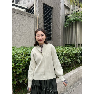 🇯🇵細羅紋針織圓領上衣/亞麻色