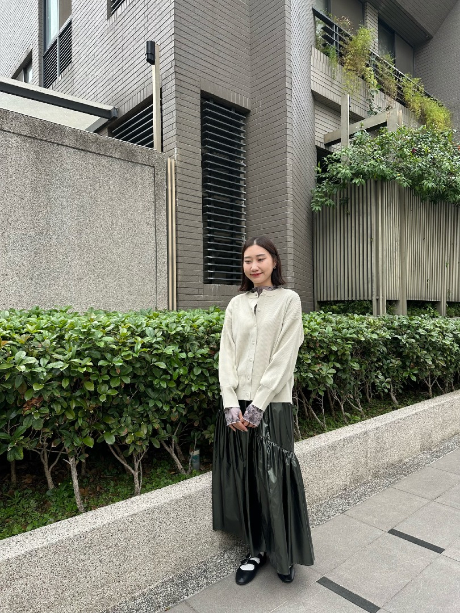 🇯🇵細羅紋針織圓領上衣/亞麻色