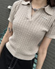 🇯🇵POLO領麻花短版上衣/三色