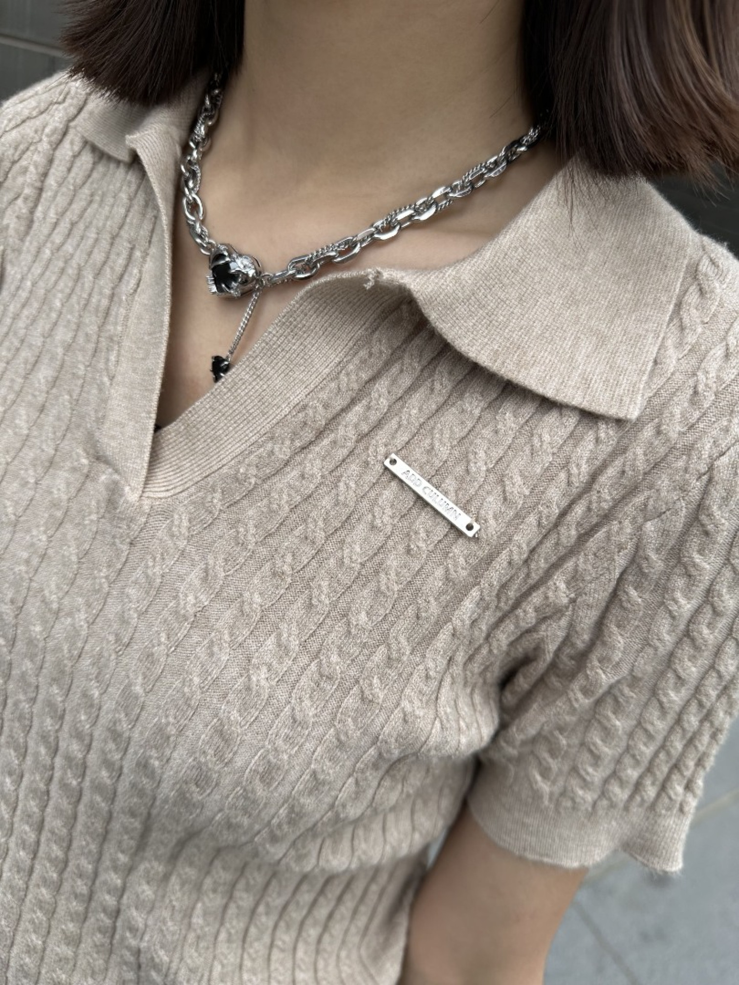 🇯🇵POLO領麻花短版上衣/三色