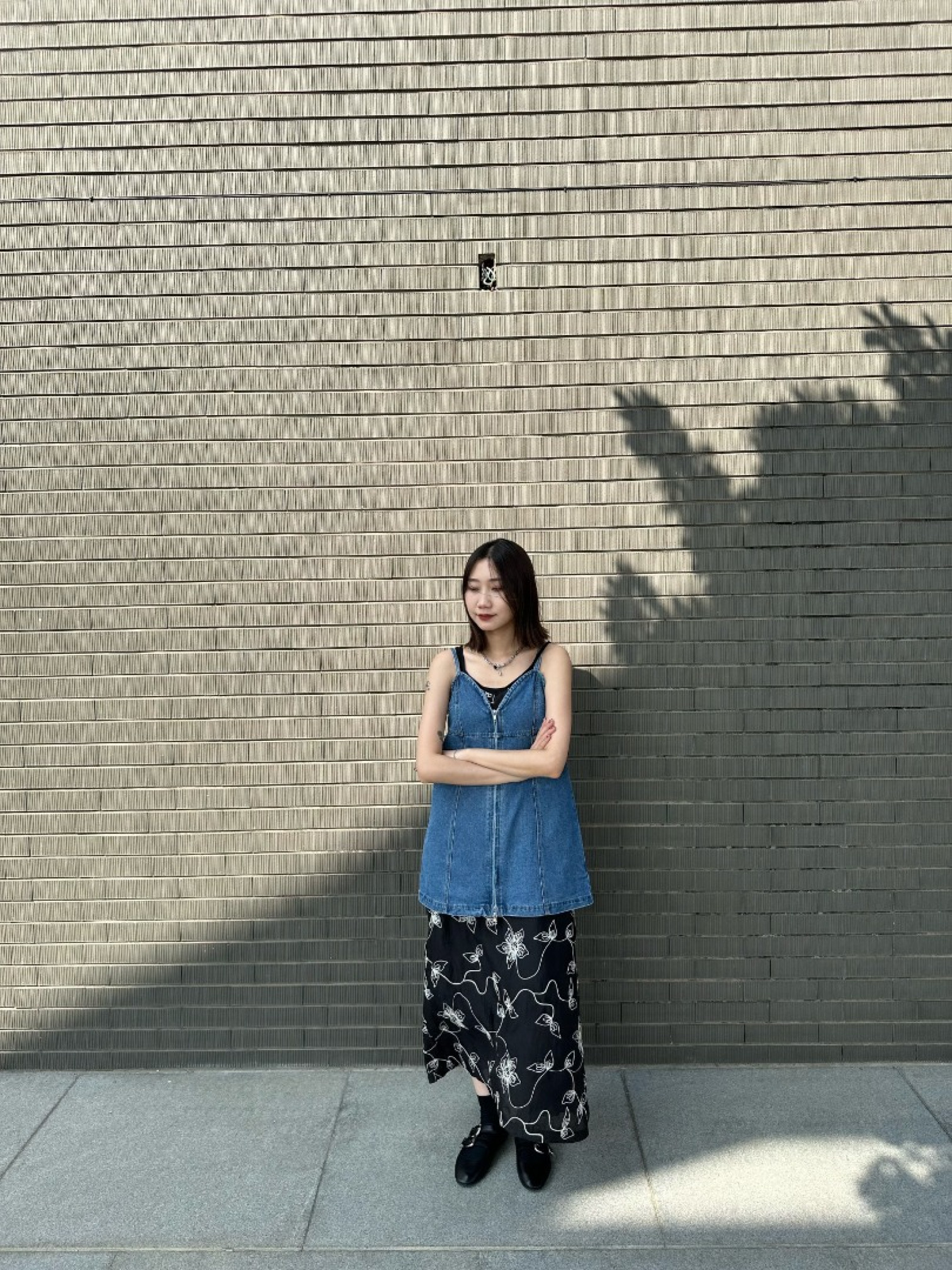 🇯🇵雙拉鍊牛仔馬甲/淺藍