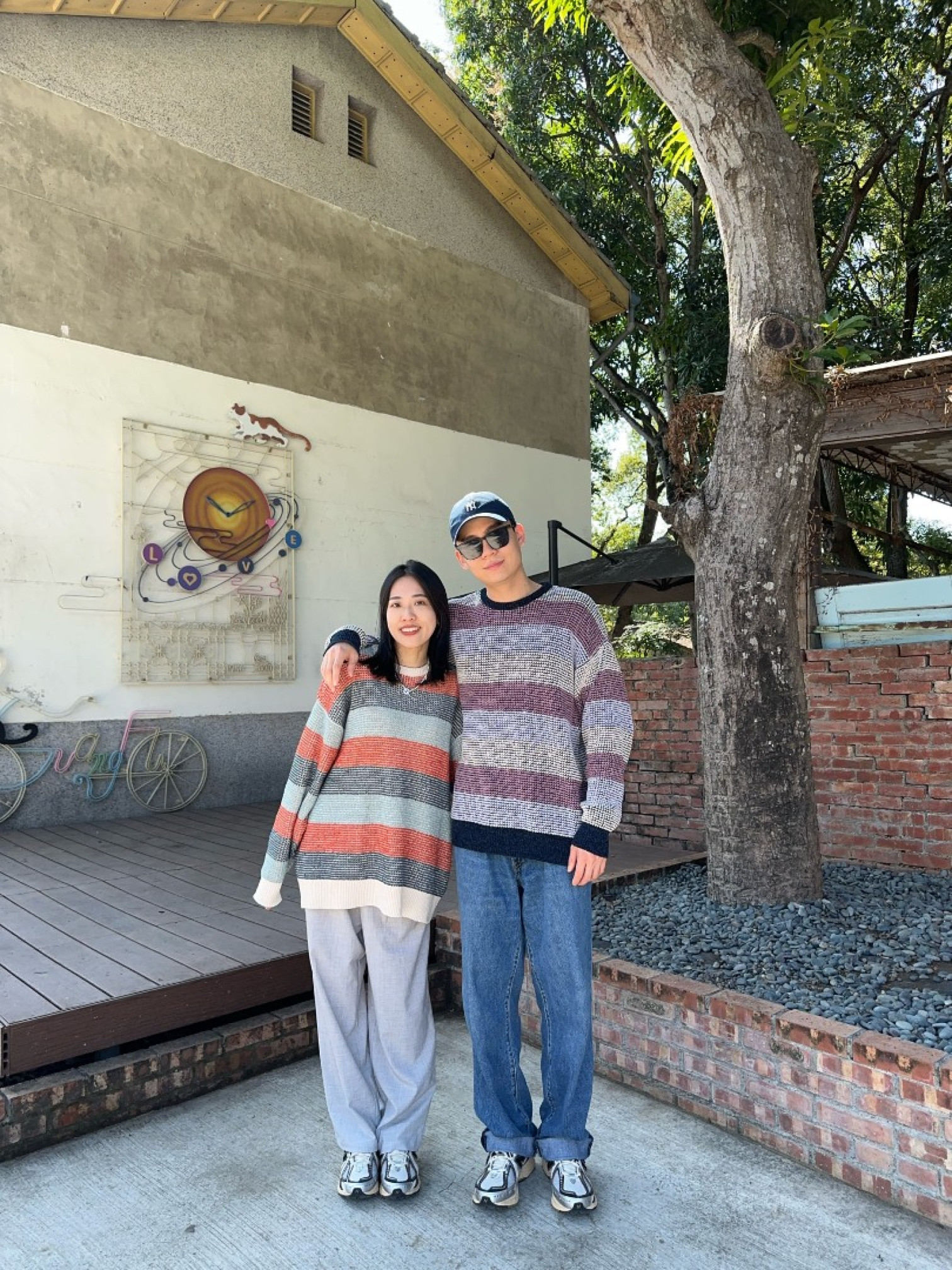 🇯🇵華夫格條紋針織上衣/兩色M-L