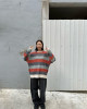 🇯🇵華夫格條紋針織上衣/兩色M-L