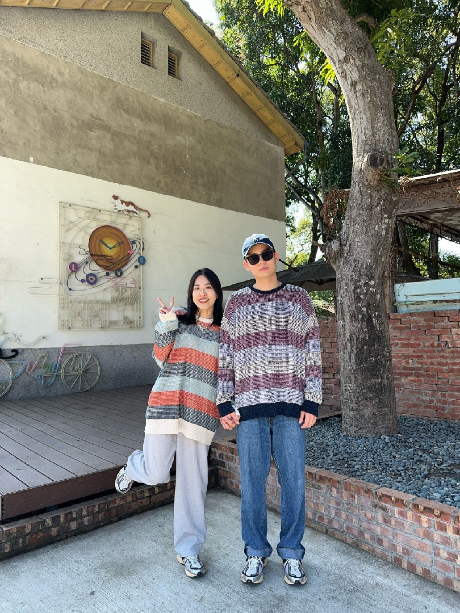 🇯🇵華夫格條紋針織上衣/兩色M-L