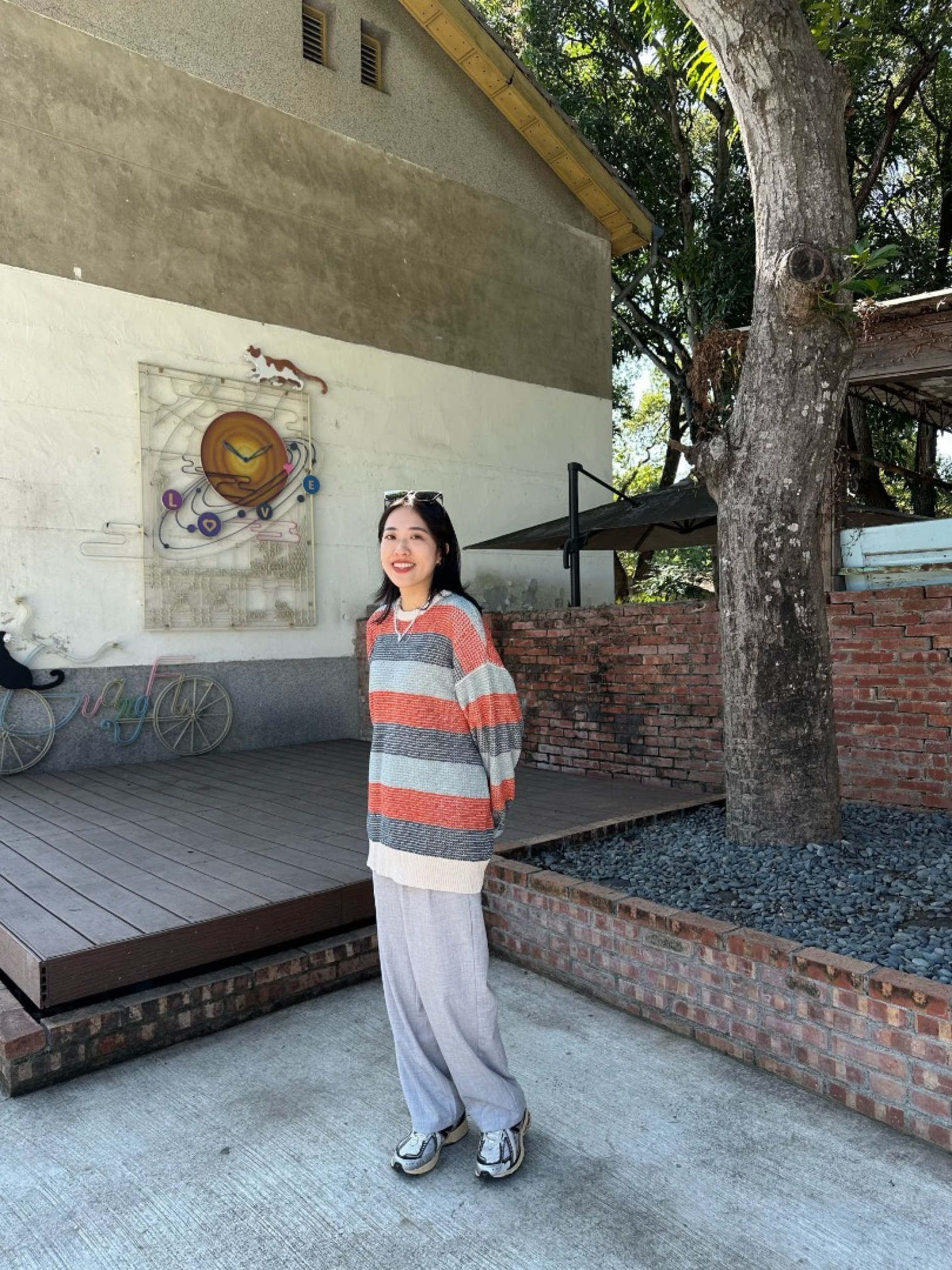 🇯🇵華夫格條紋針織上衣/兩色M-L