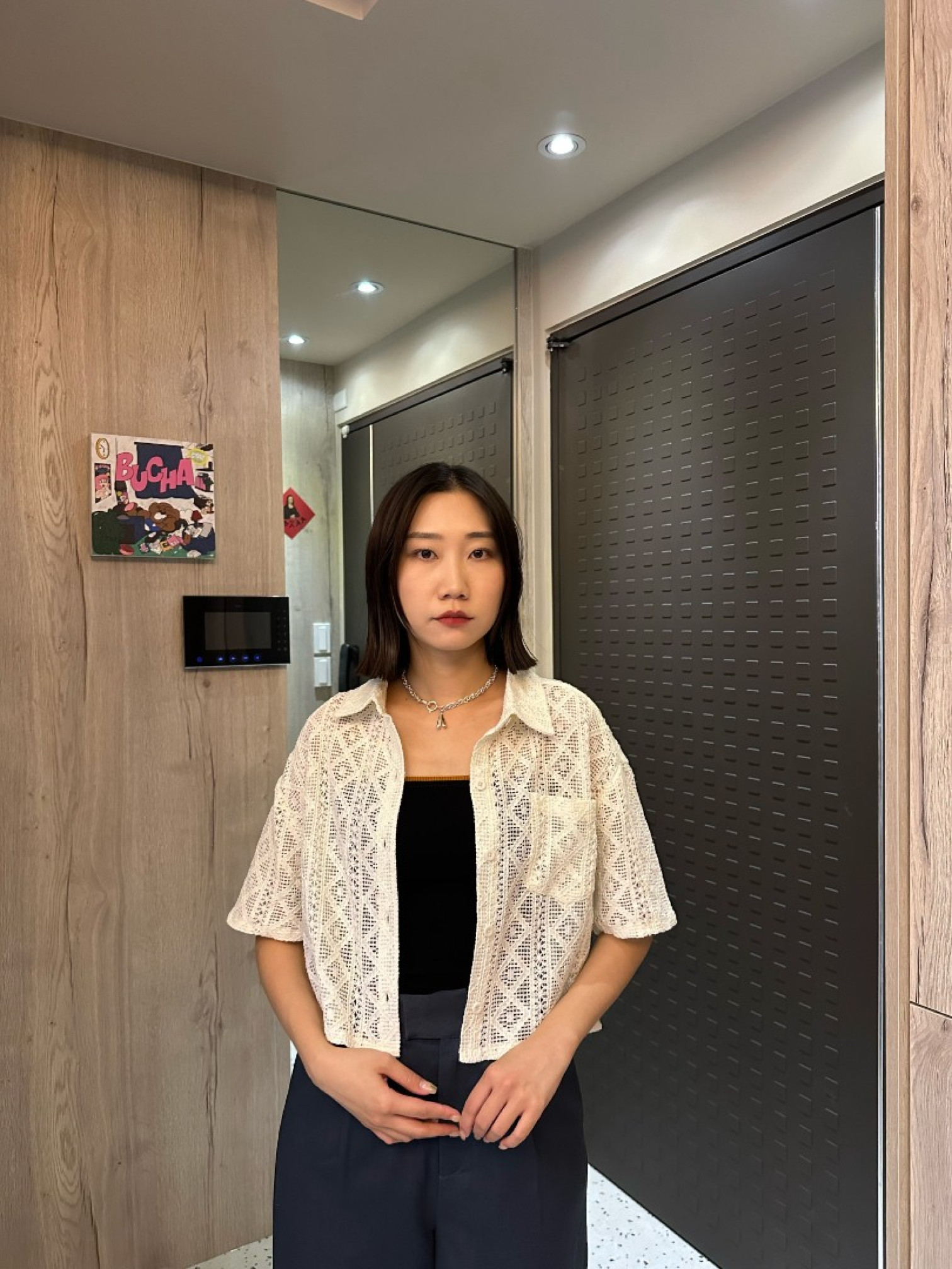 🇯🇵簍空設計短版襯衫/白