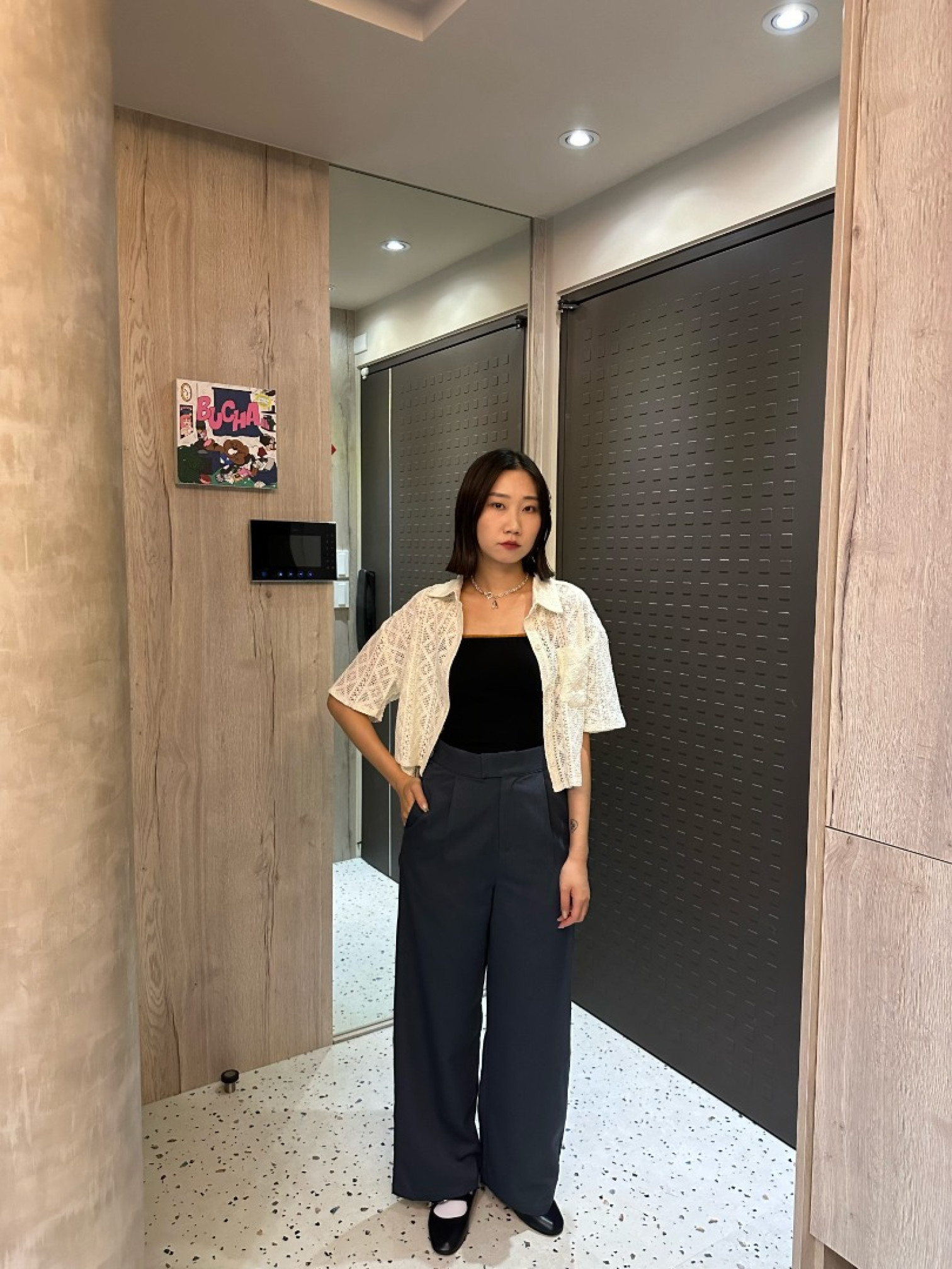 🇯🇵簍空設計短版襯衫/白