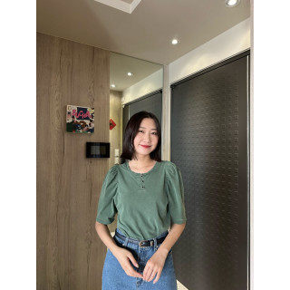 🇯🇵卡哇伊復古澎澎袖上衣/三色